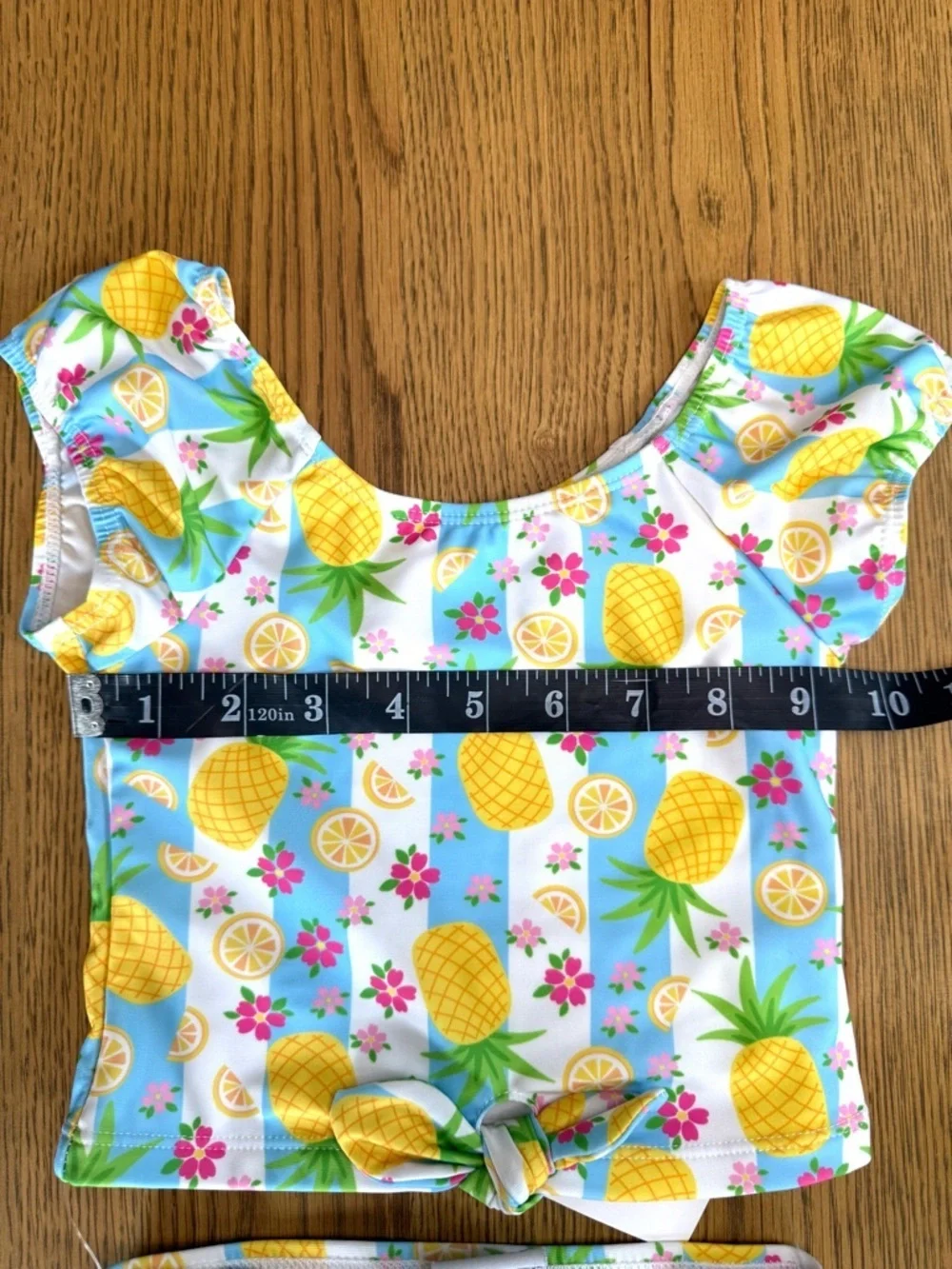 Flap Happy Pineapple 2PC Swimsuit Built-In Swim Diaper Girls Size 2 NWT